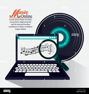 Music online and media design Stock Vector Image & Art - Alamy