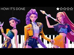 Huntr/x (Kpop Demon Hunters) 'How it's done' | EASY Piano Tutorial