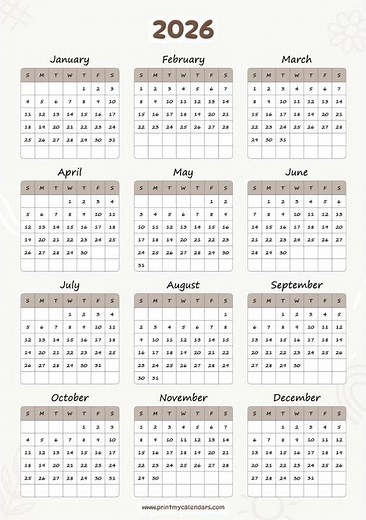 2026 Calendar Printable | Free PDF Download (US) | A4 & Letter Size #2026 #2026calendar #calendar