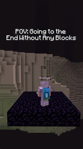 POV: Going to the End Without Any Blocks in Hardcore! #minecraft