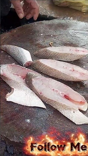 Mushka Croaker Fish Cutting Master 🔪🐟 #croakerfishcutting #fishcuttingmaster #satisfyingfish #shorts