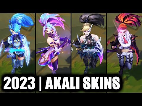 ALL AKALI SKINS SPOTLIGHT 2023 - Coven Akali Newest Skin | League of Legends