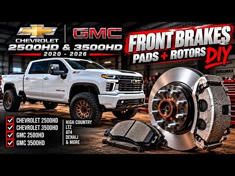 Chevy & GMC 2500HD/3500HD Front Brakes – Pads & Rotors DIY (2020–2026)