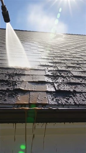 Erasing Years of Grime from a Roof | Oddly Satisfying Pressure Washing ASMR 💦