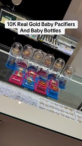 1M views · 9.8K reactions | Baby Pacifiers And Baby Bottles On In Stock!!!! We Can Engrave Anything On It Also Dm For More ℹ️ #ijazjewelers #gold #jewelry #texas #baby #bottles #pacifier #sale | Ijaz Jewelers | Facebook