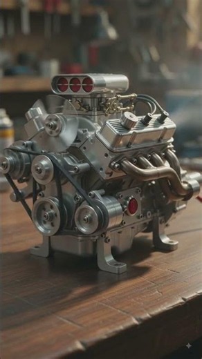 Tiny Twin Turbo V8 Engine 🔥 Insane Mini Engine ASMR #shorts