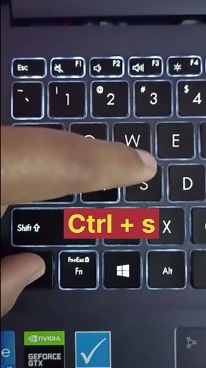 To save file or folder shortcut key laptop/pc #shorts #save #computertips #subscribe