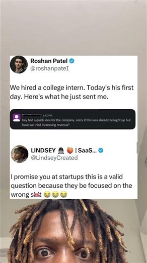 We hired a college intern. Today's his first day. Here's what he just sent me.