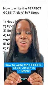 How to write the perfect GCSE "Article" in 7 steps! (GCSE English Paper 2, Question 5 - 2026 Exams)