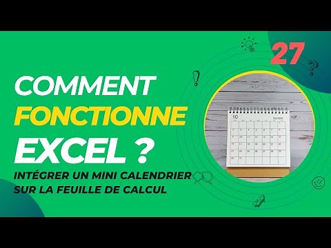 Comment ajouter un mini calendrier sur excel ? ✅ Comment fonctionne excel n°27