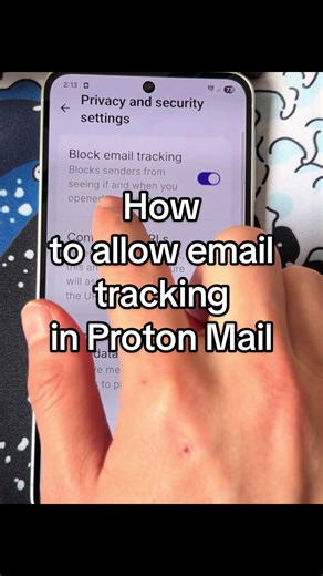 How to allow email tracking in Proton Mail