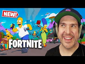 The Simpsons Take Over Fortnite! (New Map, Weapons & Skins Gameplay Highlights)