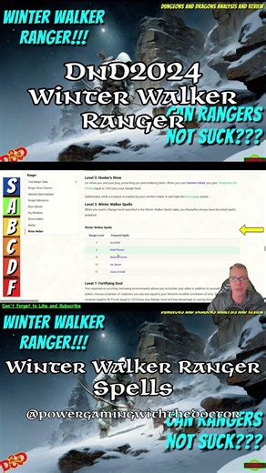 Heroes of the Forgotten Realms Winter Walker DnD Ranger Spells