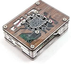 C4Labs Zebra Virtue Fan Case for Raspberry Pi 4B, 3, 2 and B+ (Wood Ice)