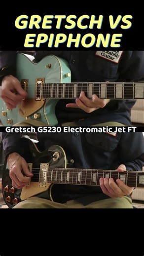 Gretsch Electromatic Jet vs Epiphone Les Paul Standard #guitar #shorts #youtubeshorts