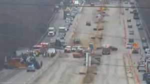 Wreck involving tractor trailer shuts down Interstate 64 East near Lee Hall