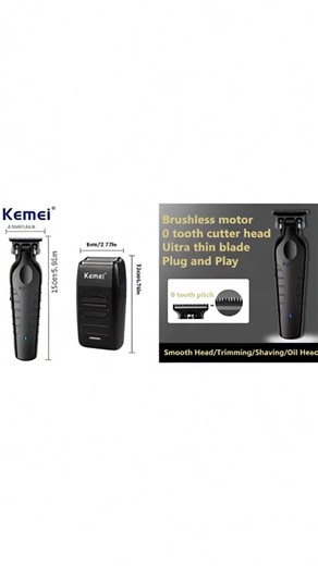 Kemei Professional Hair Clipper, Rechargeable Cordless Hair Trimmer, Hair Cutting Kit for Men, Barber Tool, Gifts for Him #trimmer #olovelectrictrimmer #wahltrimmers #trimmers #menshairproducts #shavingaccessories #beardstraightener #barbersupply #bestwomenselectricshaver #mobilebarber