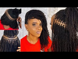 How to micro twist type 4 natural hair using afro kinky coily bulk Hair ft. Hot braids #microtwist