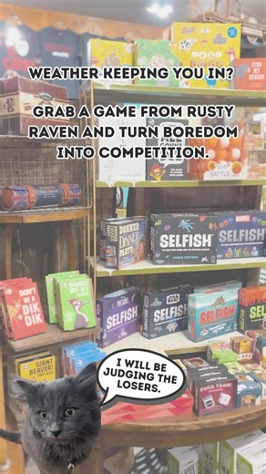 Weather keeping you in? Grab a game from Rusty Raven and turn boredom into competition. Shop games here 👉 https://www.rustyraven.com/shop/games/20 #BoardGames #GameNight #SnowDayVibes #StayInside #ShopLocal | Rusty Raven
