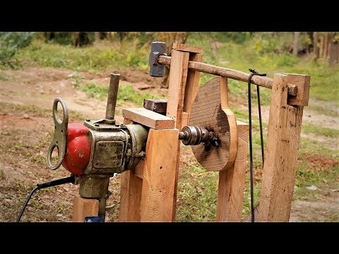 How to Make a Da Vinci Drill Powered Hammer at Home | DIY |