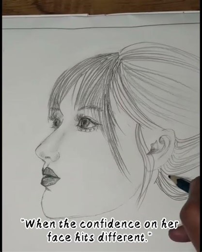 A Korean girl🫠 # pencil sketch # Charcoal shading