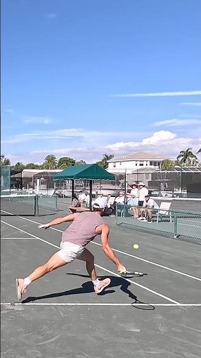 Bro is DANGEROUS on the run! #tennis #shorts