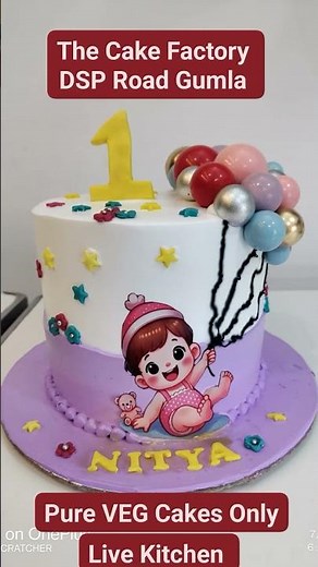 Birthday cake design for baby girl #cakedecorating #cake