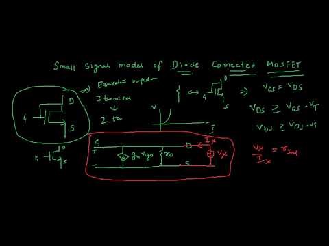 small signal model of diode connected MOSFET and equivalent impedance of the same