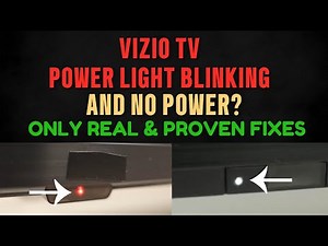 VIZIO TV BLINKING POWER LIGHT AND TV NOT TURNING IT ON! The Only Fixes You Need