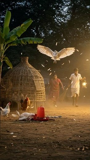 Barn Owl Attack Hen!