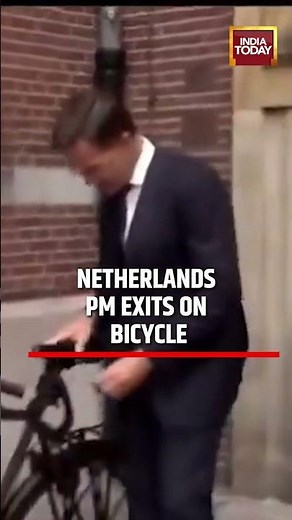 Netherlands PM Mark Rutte Leaves Office on Bicycle | Viral Exit Moment #markrutte