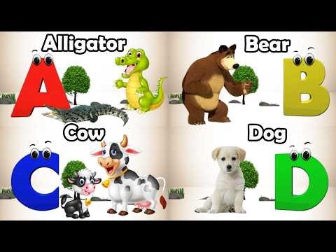 ABC Animals Song 🦁 Animal Alphabet for Kids | Learn Alphabet Phonics A to Z