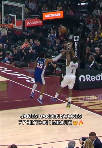 HARDEN ON FIRE 👀 #nba #basketball #jamesharden #cavs #hoops | James Harden