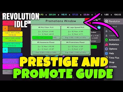 WHEN TO PRESTIGE AND PROMOTE // REVOLUTION IDLE