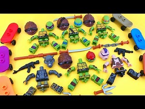 Lego Ninja Turtles Minifigures | Donatello, Raphael, Leonardo, Bebob, Rocksteady | Unofficial Lego