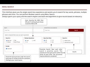 Mastering Legal Research with Manu Search | Manupatra