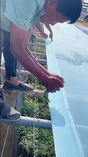 Greenhouse PVC film installation process