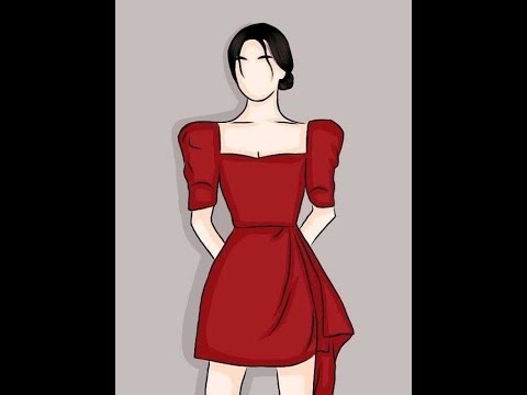 How to draw a Cute Girl Dress Drawing EASY | Clothing Fashion Illustration #livestream