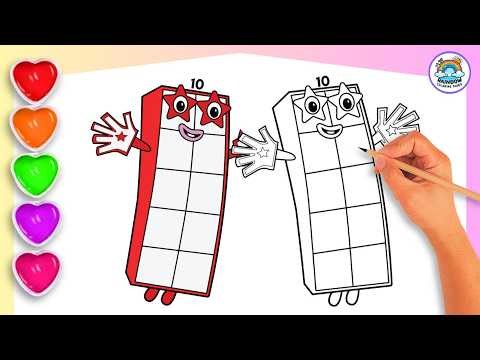 How To Draw Numberblock 10 Coloring🌈 - Learn to draw Numberblock 10 Coloring for kids