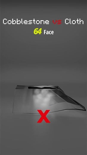 Minecraft Cobblestone vs Cloth - Satisfying Simulation #shorts