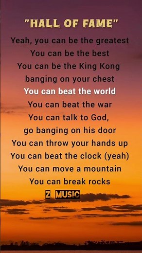 The Script - Hall Of Fame (Lyrics) #songlyrics