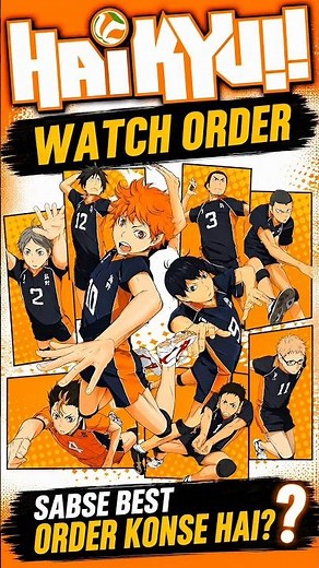 Haikyuu!! Correct Watch Order! 🏐🔥 #Anime #Haikyuu