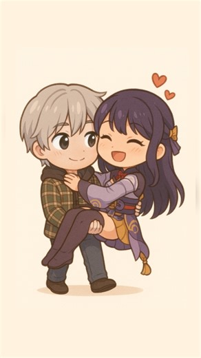 Chibi Couple Art Featuring Waifu Characters