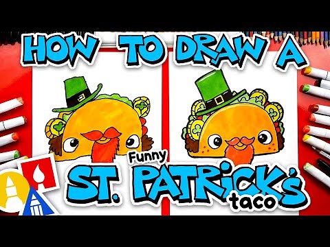 How To Draw A Funny St. Patrick's Taco