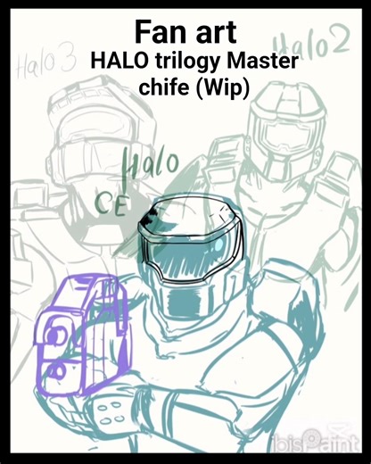 halo trilogy master chife fanart-(wip)#art #artist#digitalart#drawing#halo #masterchief#fanart#wip