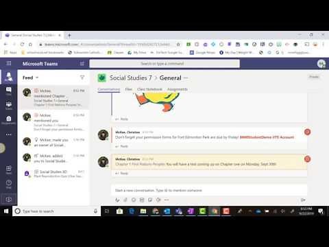 Using @Mentions in the Conversations Tab in Microsoft Teams