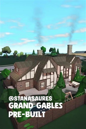 Grand Gables Prebuilt | Outside #bloxburg #gaming