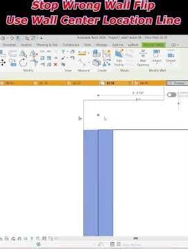 Stop Wrong Wall Flip in Revit | Use Wall Center Line 🚀 #shorts #ytshorts #Revit