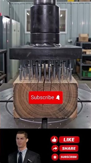 100 Nails VS 150 Ton Hydraulic Press (All The Way Down) #oddlysatisfying#hydraulicpress#satisfying
