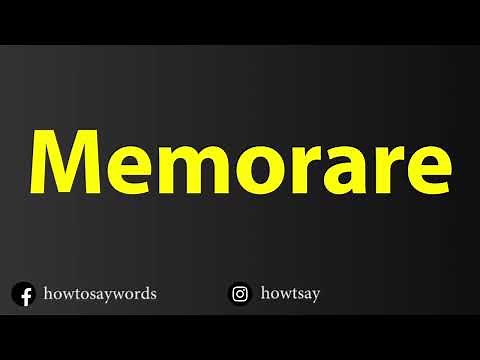 How To Pronounce Memorare